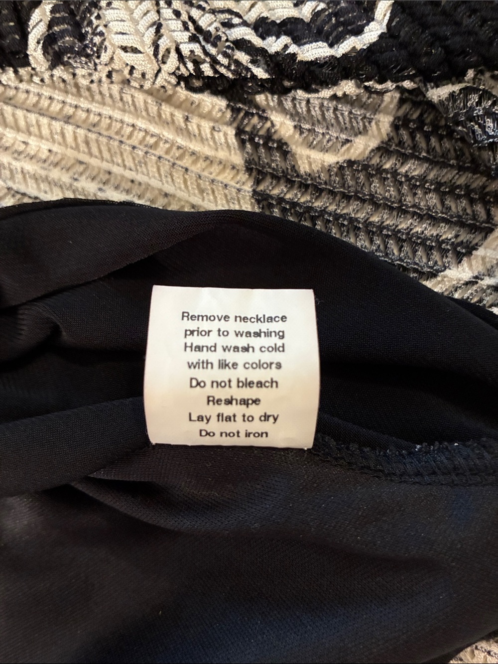 Notations Black and Cream Ribbed Floral Knit Top - Picture 12 of 12